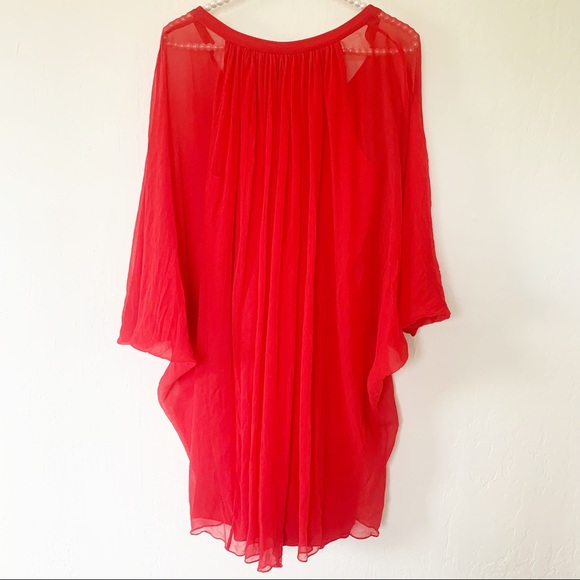 Diane Von Furstenberg Red Silk Shift Dress - Picture 3 of 11